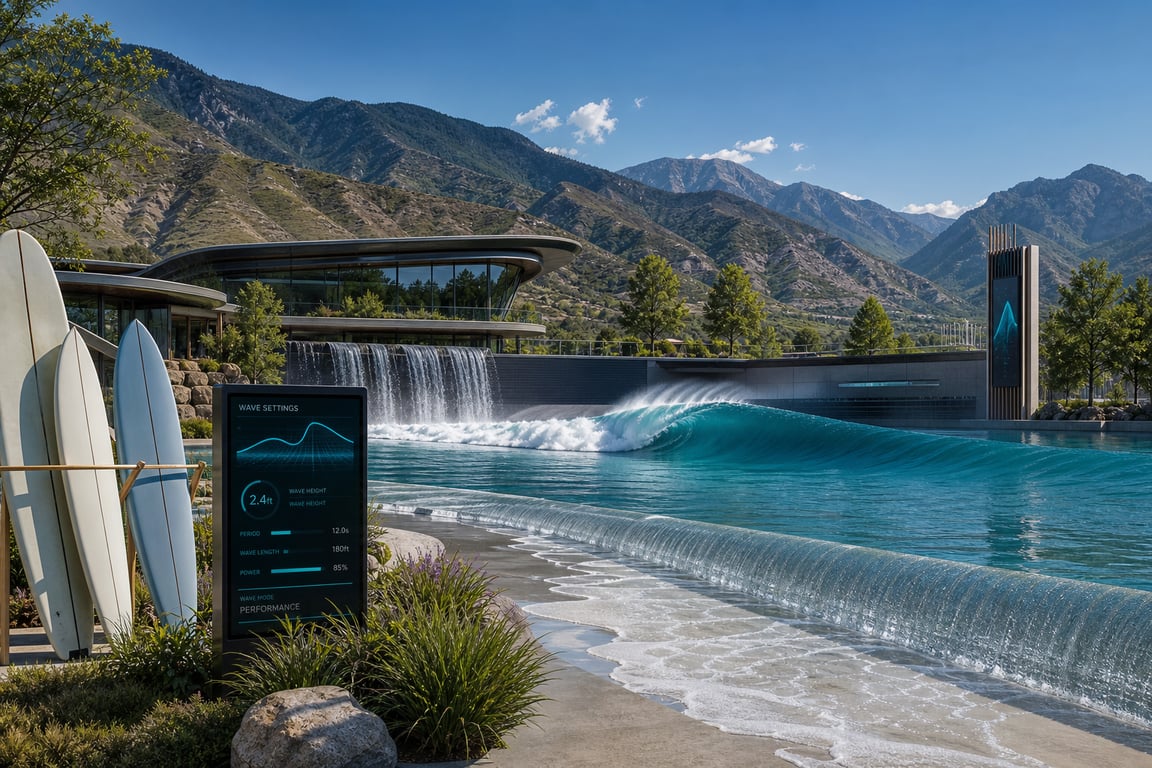 Nova piscina com onda em Utah para treinos