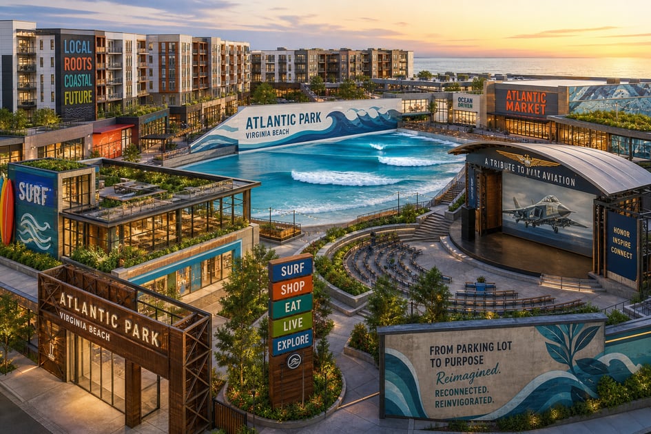 Atlantic Park transforma Virginia Beach com piscina de onda