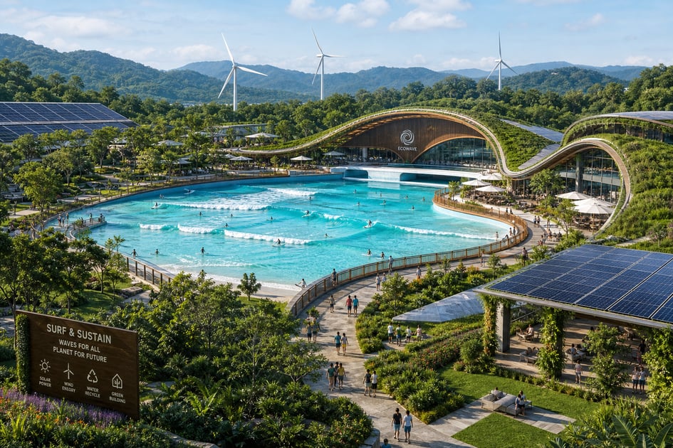 Piscinas com onda impulsionam sustentabilidade no surf