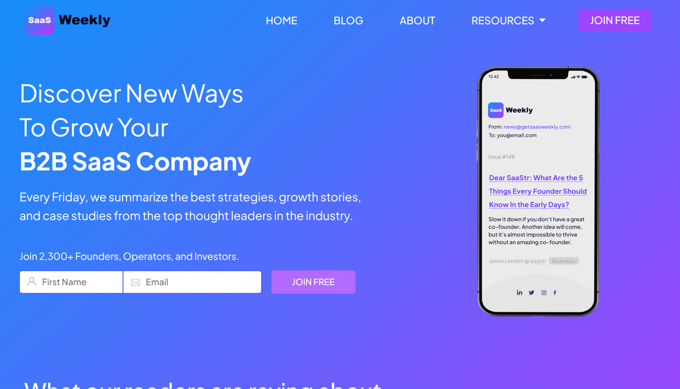 SaaS weekly