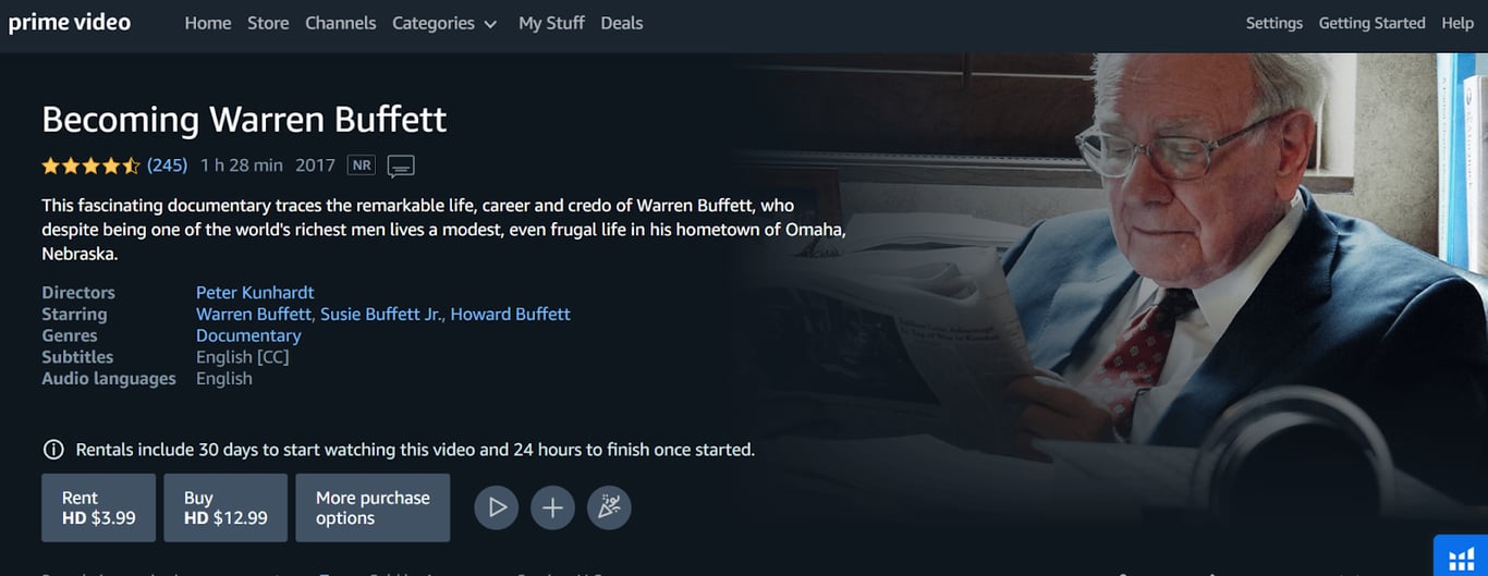 TV Shows for entrepreneurs #24: Becoming Warren Bufett