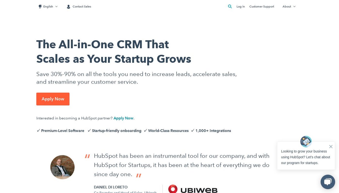 HubSpot for Startups