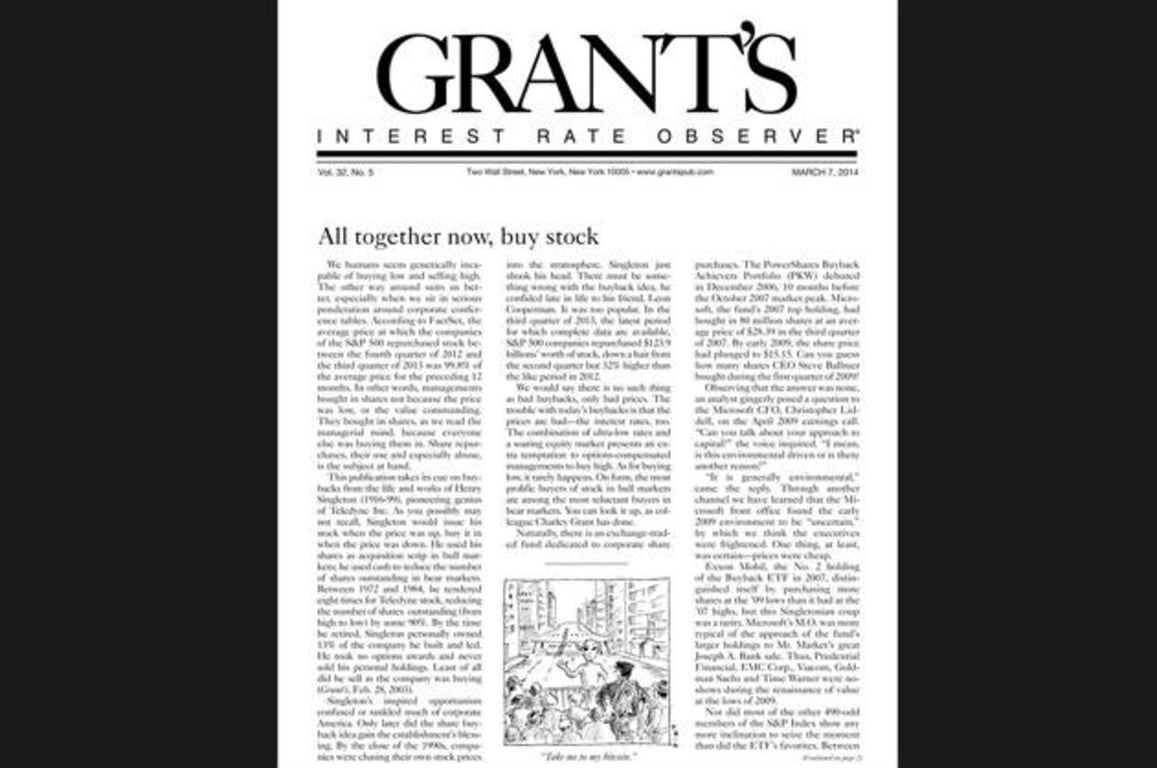 Grant’s Interest Rate Observer Magazine