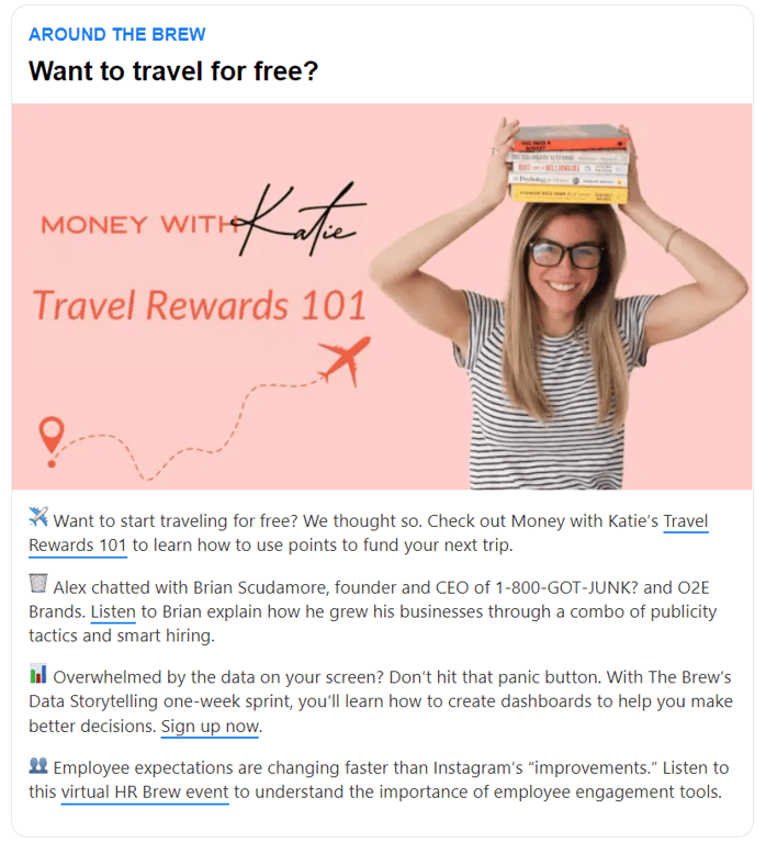 Around the brew section