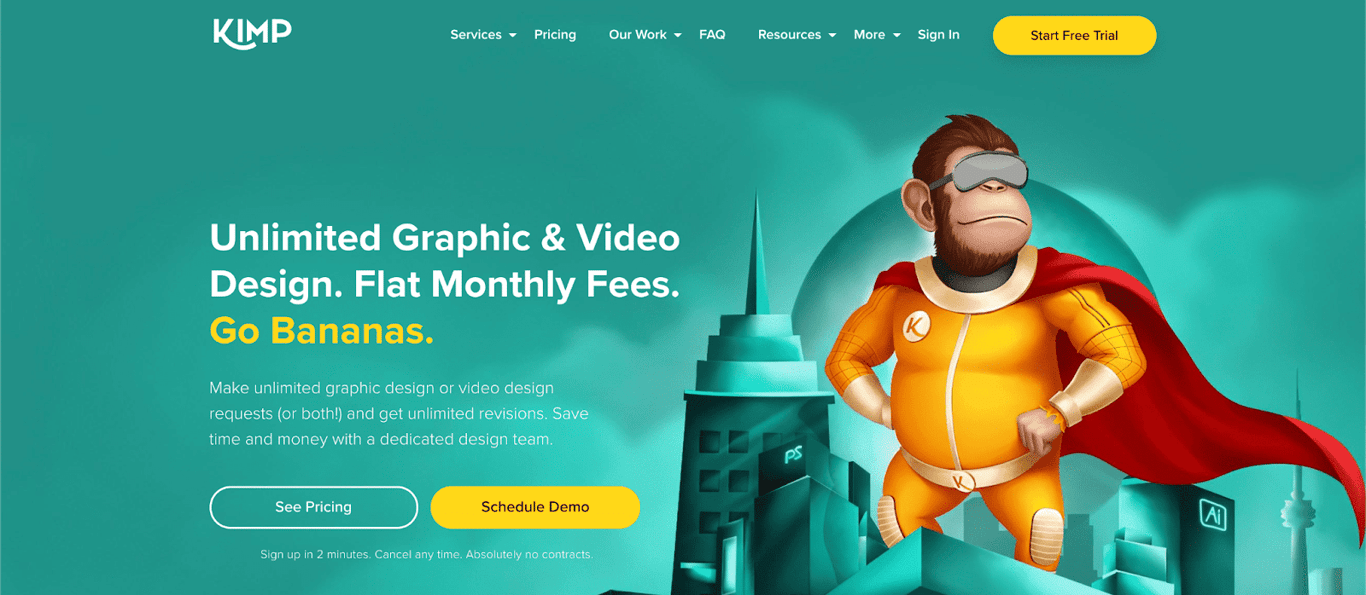 Kimp Landing Page