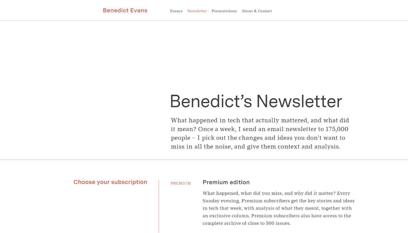Benedict’s Newsletter