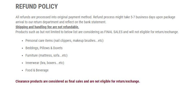 e-Commerce Refund Policy