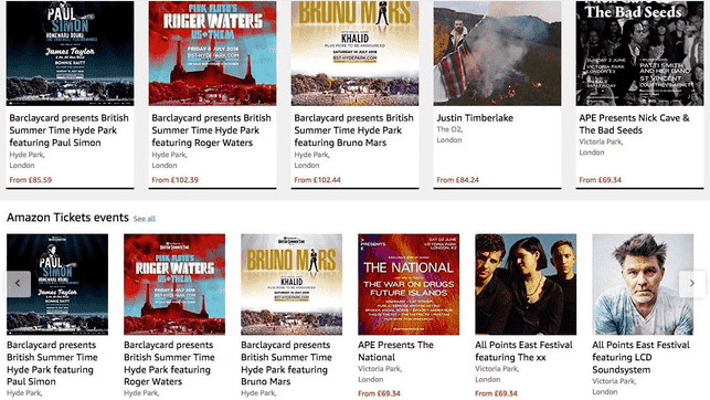 Amazon Tickets Platform