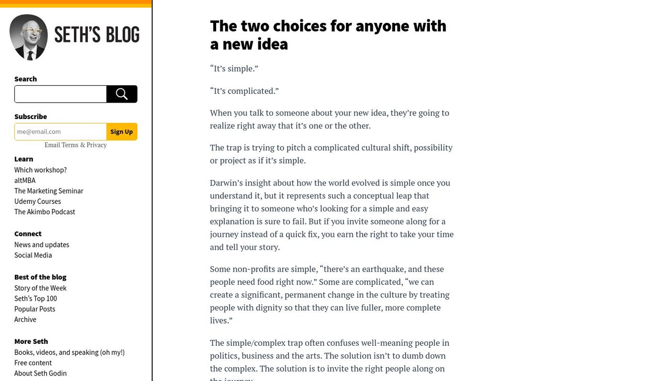 Seth’s Blog