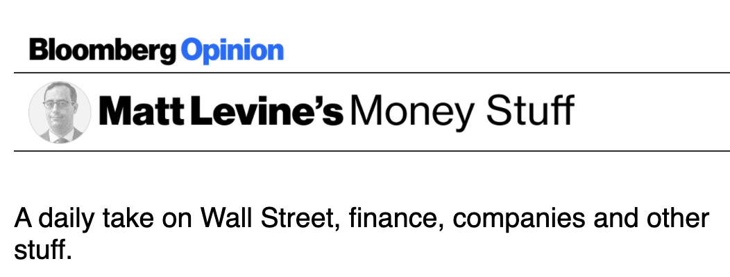 Money Stuff
