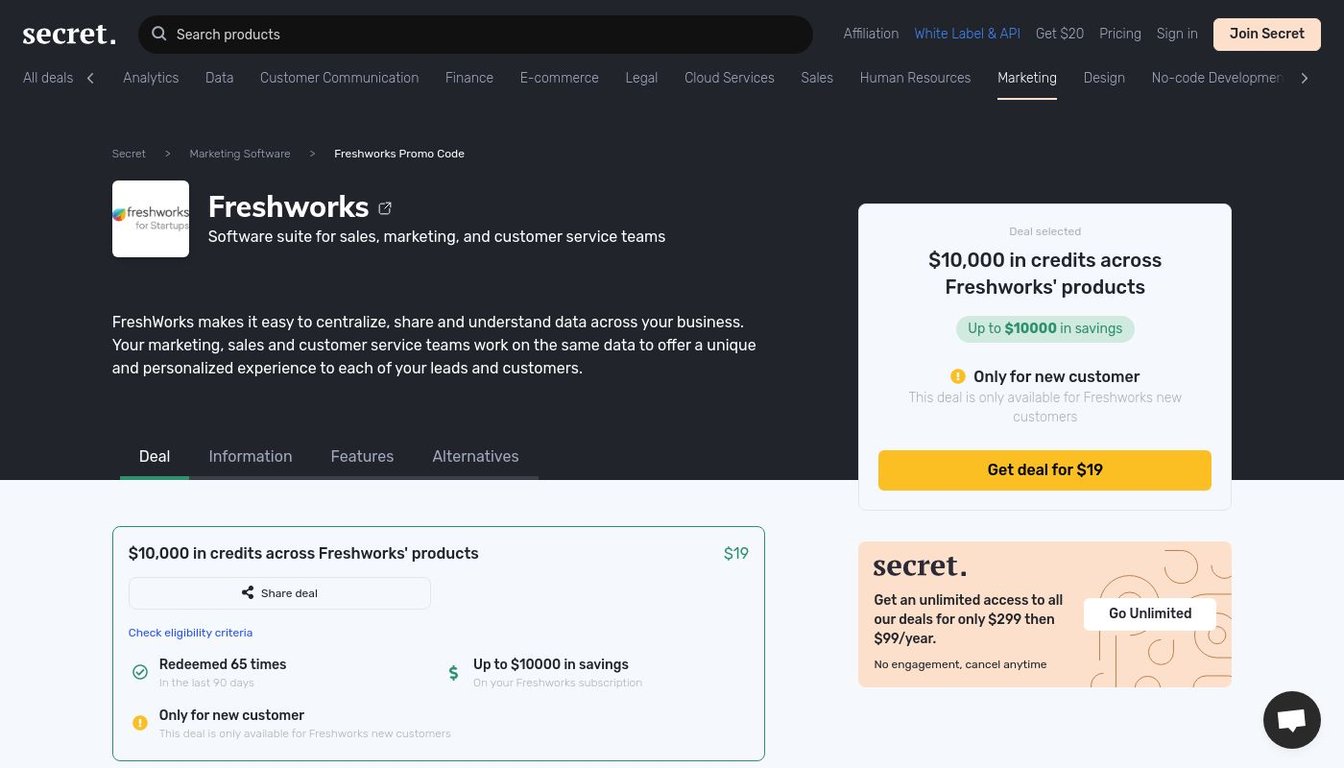 Failory Deals Freshworks