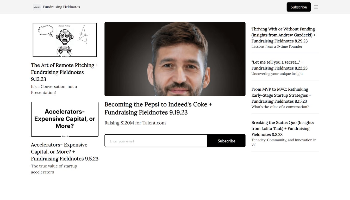 Fundraising Fieldnotes