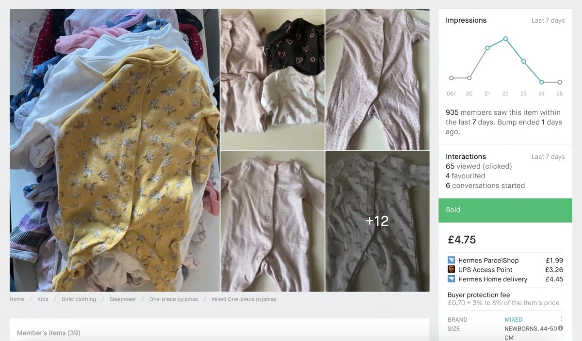 Bumping listed items