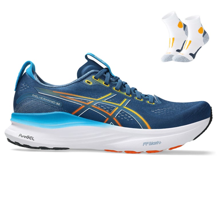 Gel Kayano 32 + Gratis Performance sokken wit