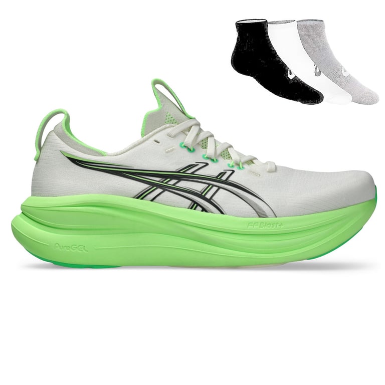 Gel Nimbus 28 + Gratis Asics 3-pack sokken