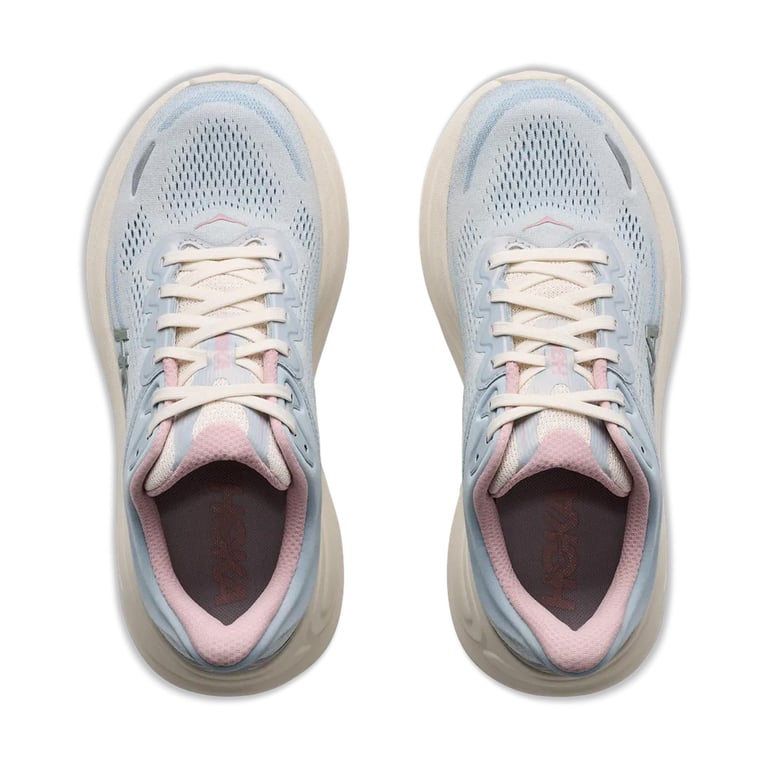 Hoka Bondi 9 GLM (Alabaster/Mineral Blue) hardloopschoen voor dames 