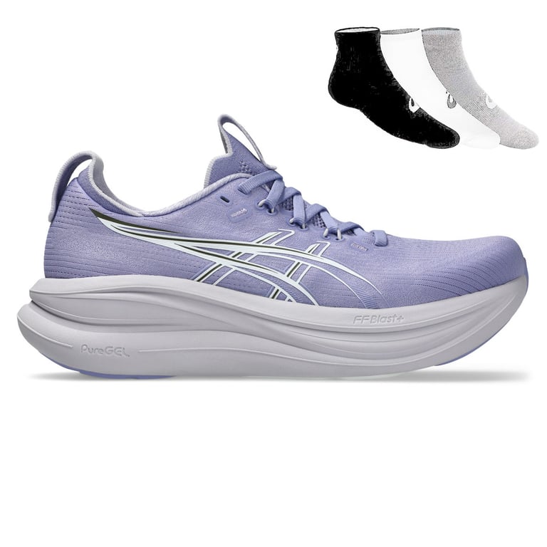 Gel Nimbus 28 + Gratis Asics 3-pack sokken