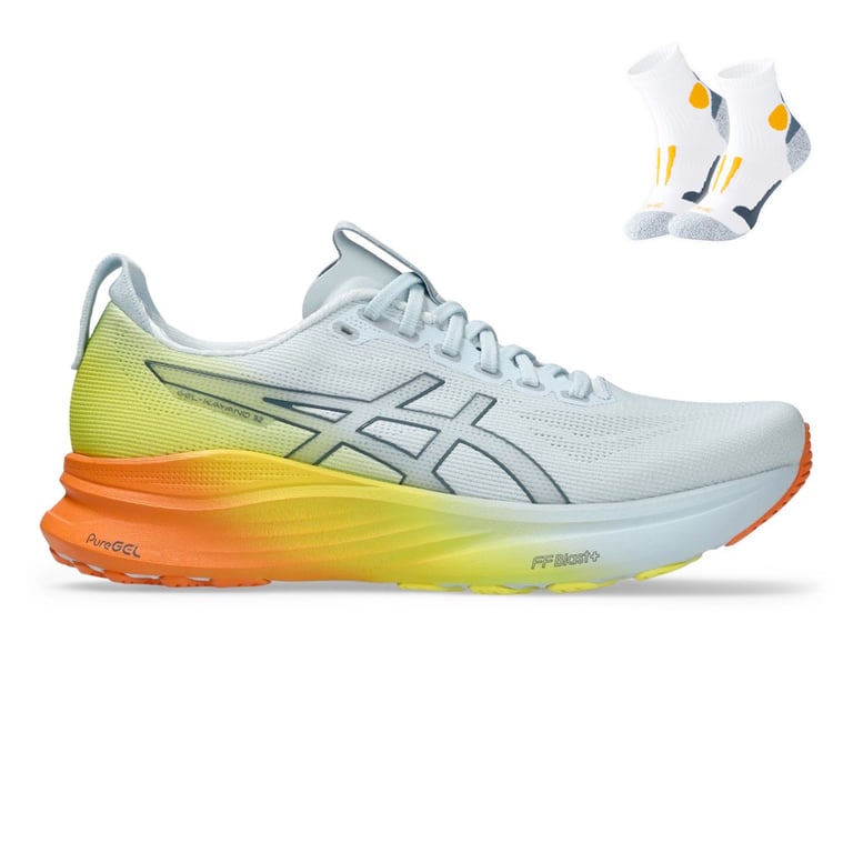 Gel Kayano 32 + Gratis Performance sokken wit