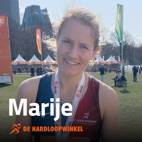 Marije werkt bij De Hardloopwinkel in Bodegraven/Den Haag of Rotterdam.