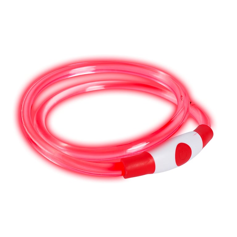 Dog Led Band oplaadbaar USB red