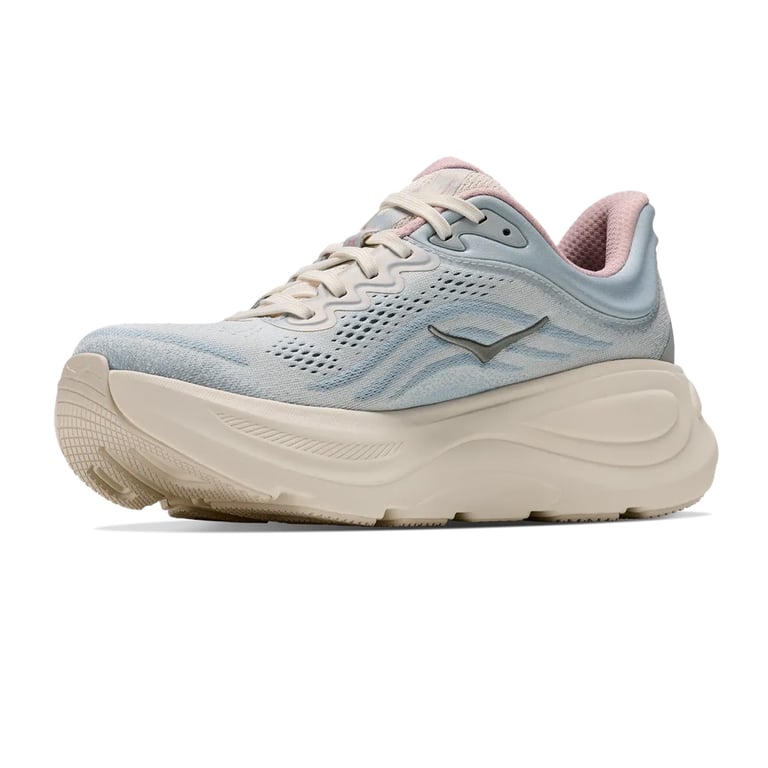 Hoka Bondi 9 GLM (Alabaster/Mineral Blue) hardloopschoen voor dames 