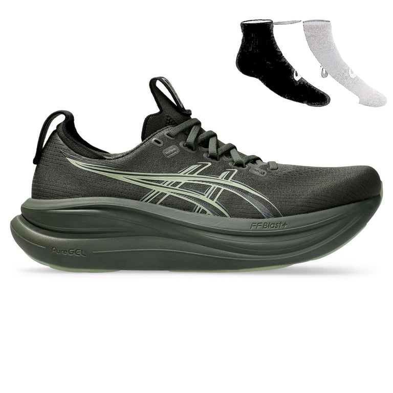 Gel Nimbus 28 + Gratis Asics 3-pack sokken