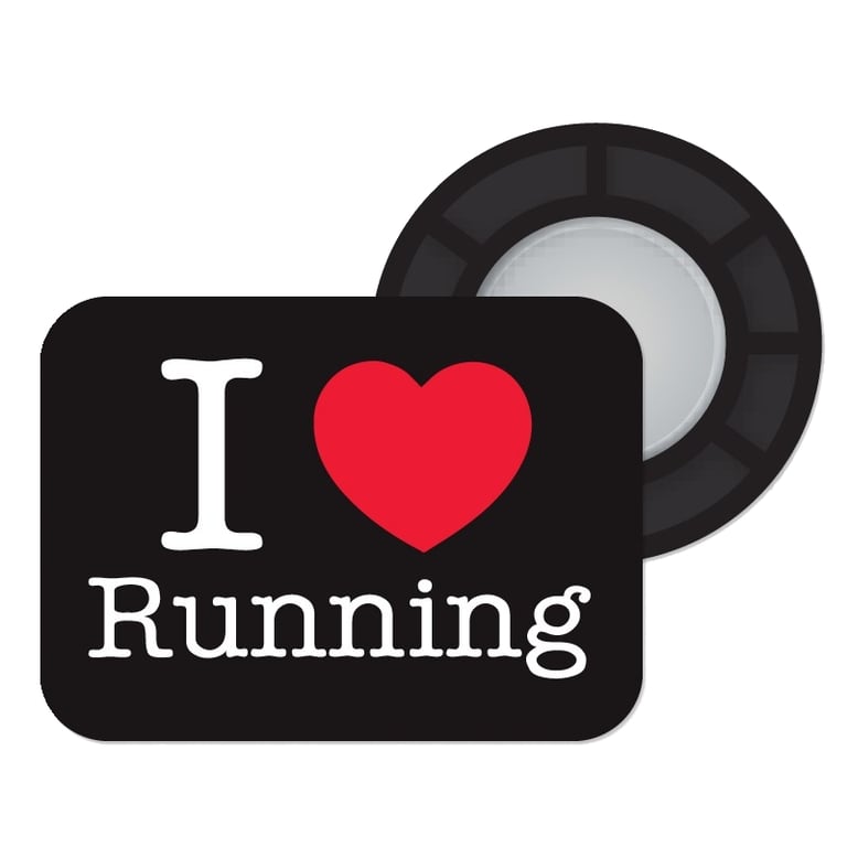 Bibbit I Love Running zwart