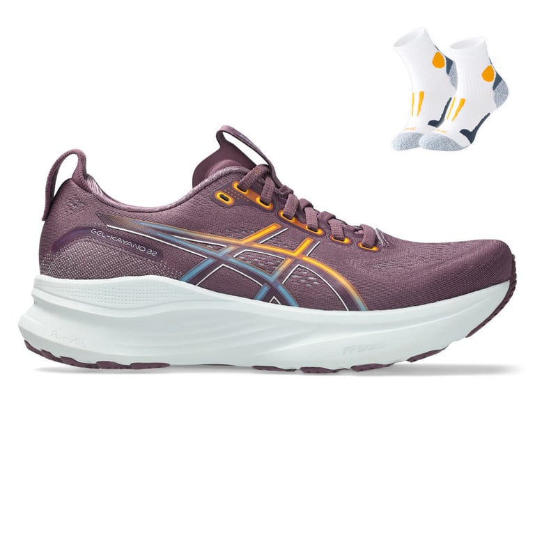 Gel Kayano 32 + Gratis Performance sokken wit
