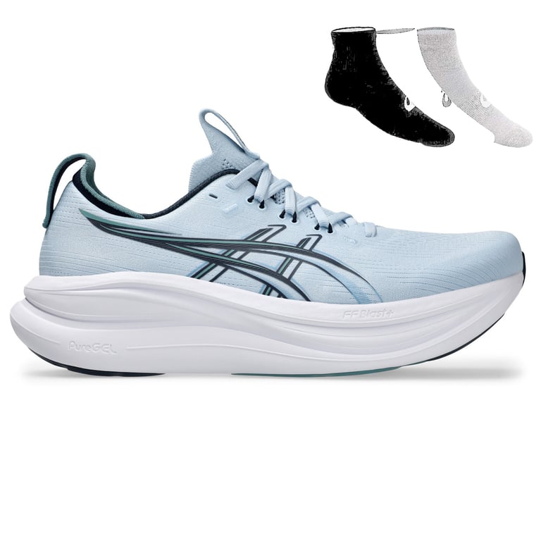 Gel Nimbus 28 + Gratis Asics 3-pack sokken