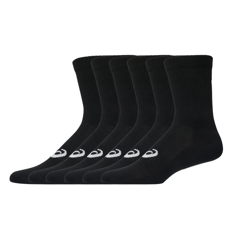 ASICS Crew Socks (6 Pack) (Performance Black)