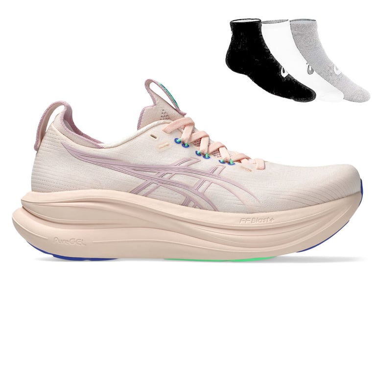 Gel Nimbus 28 + Gratis Asics 3-pack sokken