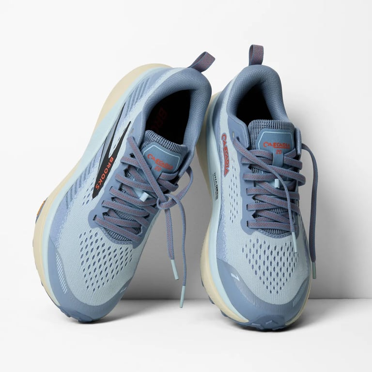 Brooks Cascadia 20 (Nantucket/Blue/Tigerlily)) trailrunning schoenen dames