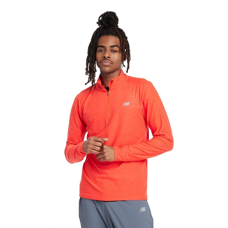 shirt lange mouw 1/4 zip Space Dye