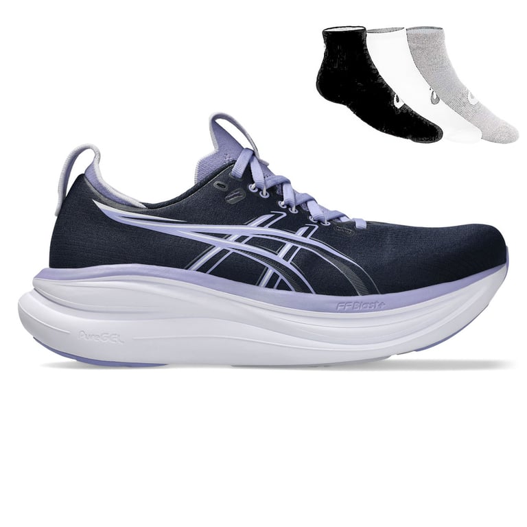 Gel Nimbus 28 + Gratis Asics 3-pack sokken