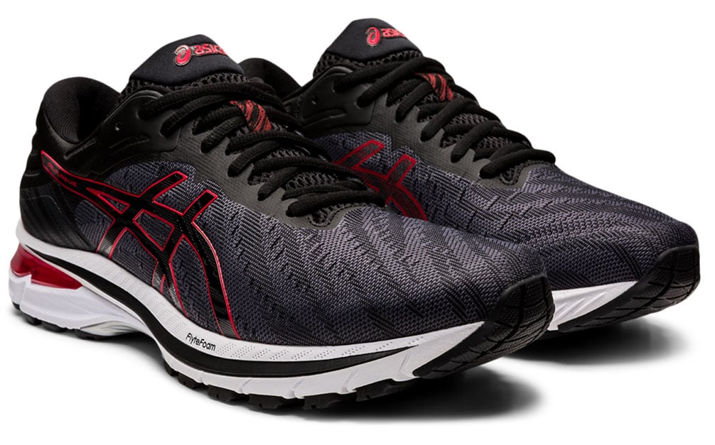 Asics Pursue 7 hardloopschoenen zwart met rood.