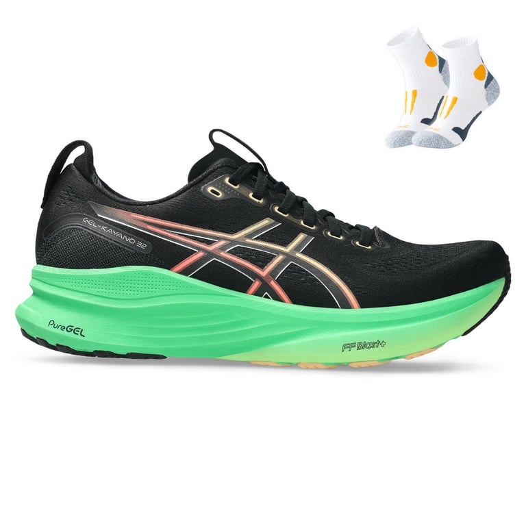 Gel Kayano 32 + Gratis Performance sokken wit
