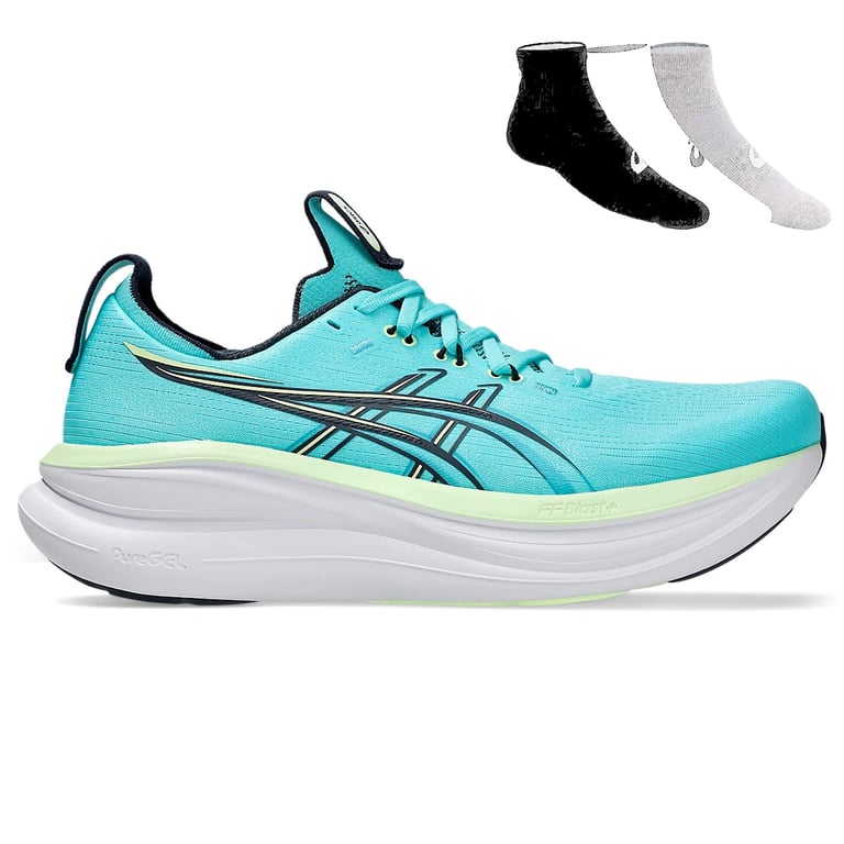 Gel Nimbus 28 + Gratis Asics 3-pack sokken