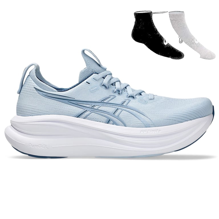 Gel Nimbus 28 + Gratis Asics 3-pack sokken