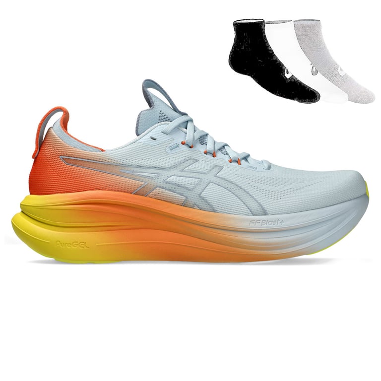 Gel Nimbus 28 + Gratis Asics 3-pack sokken