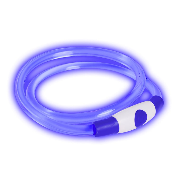 Dog Led Band oplaadbaar USB blauw