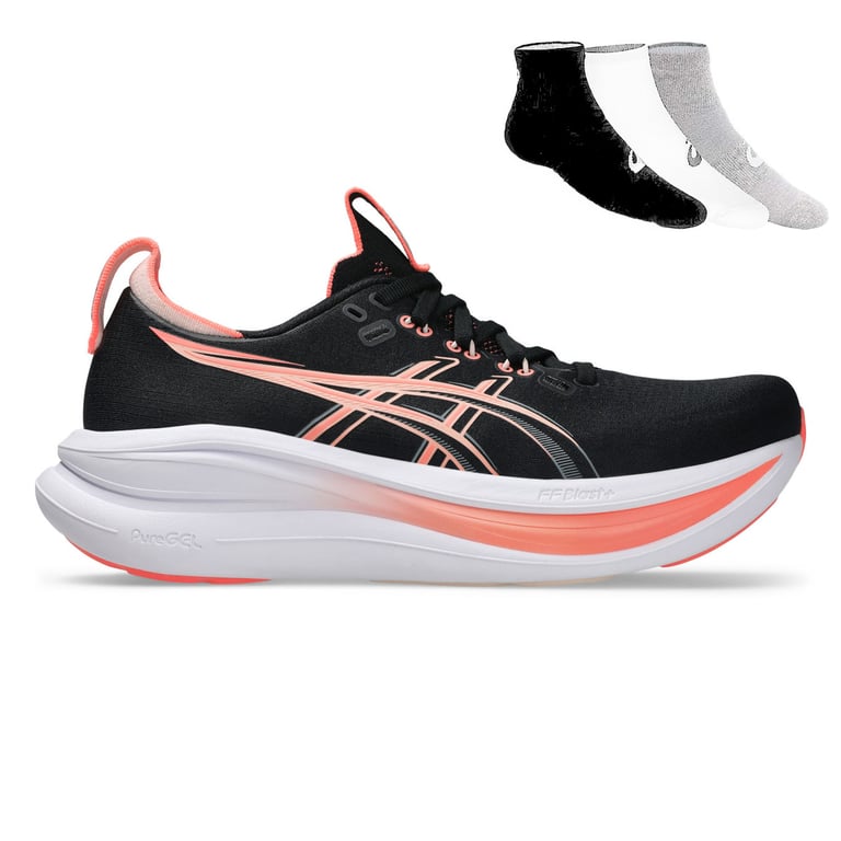 Gel Nimbus 28 + Gratis Asics 3-pack sokken