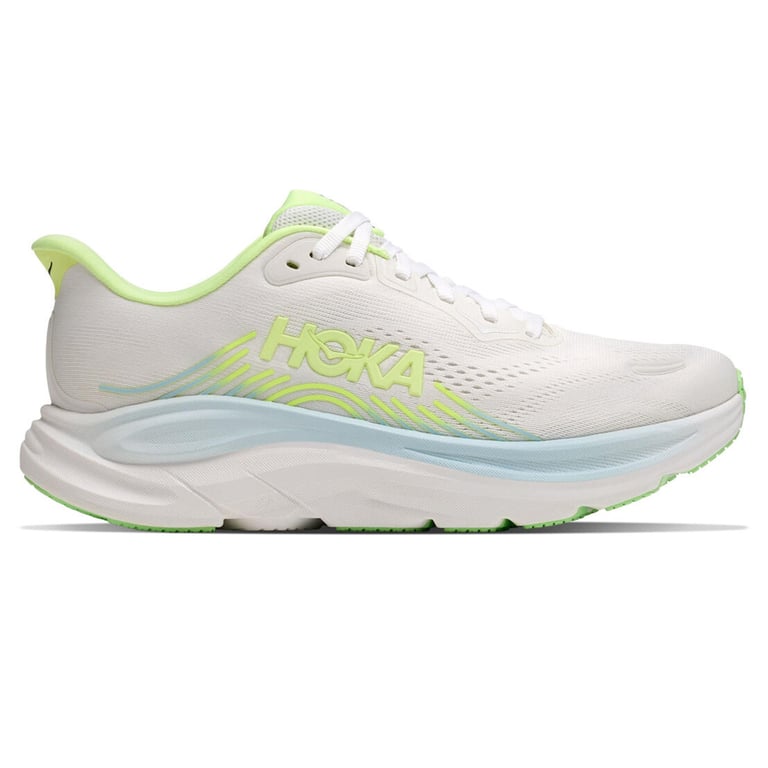 HOKA Clifton 11 (WIDE) (Frost/Neon Yuzu) voor dames 