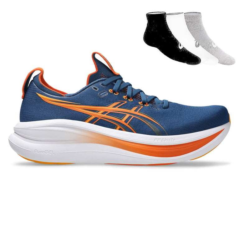 Gel Nimbus 28 + Gratis Asics 3-pack sokken