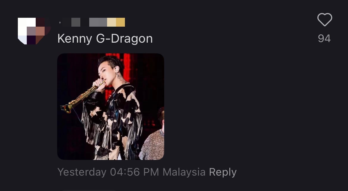 M’sian Thinks She Bought G-Dragon Concert Ticket, Only To Realise It Was Kenny G comment 2
