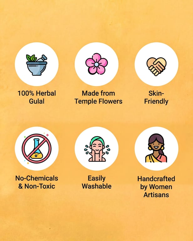 Temple-flower Holi color powder