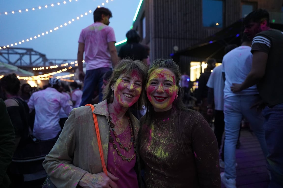 Vibrant color powder at the festival