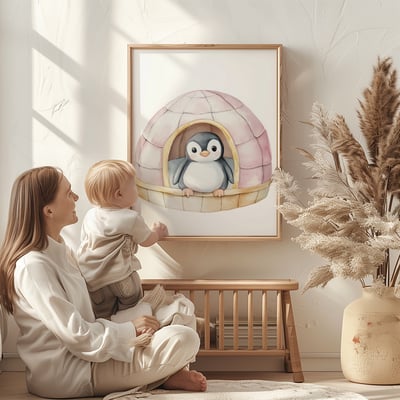 Cute Penguin - תמונה לחדר ילדים