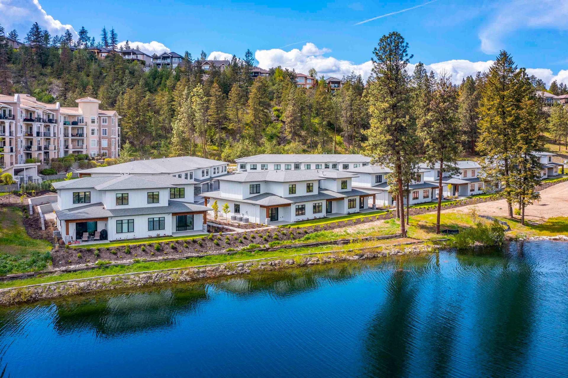 Olympic View Living development on the lake