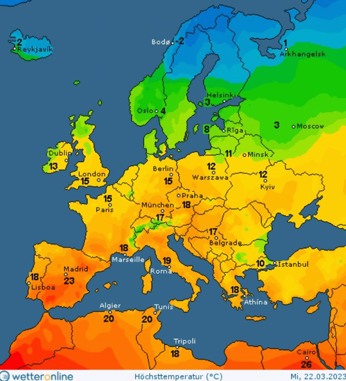 Погода в Украине 22 марта 2023