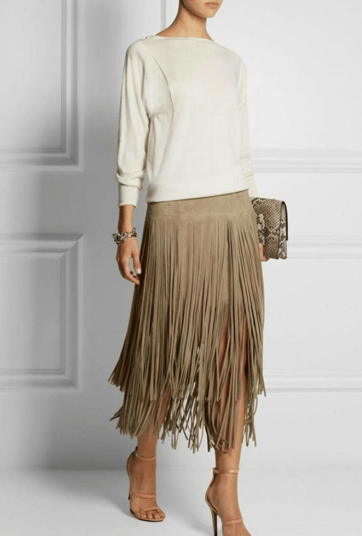 Юбка с бахромой